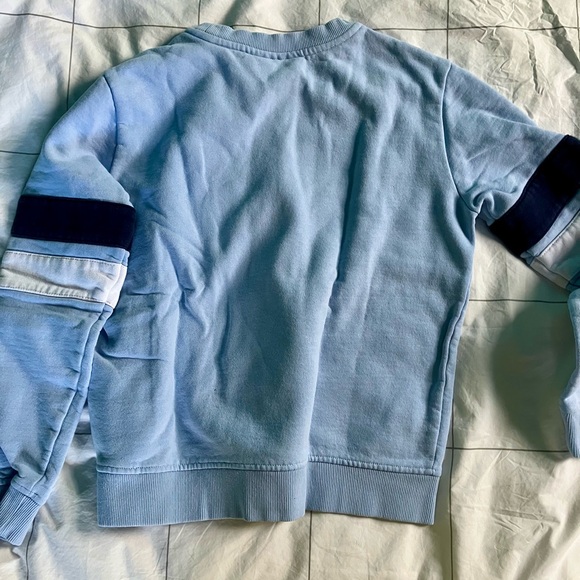 FILA Sweatshirt Womens Small Blue Long Sleeve Logo Crew Neck Pullover - Picture 3 of 3